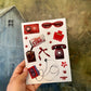 Retro Red Sticker Sheet