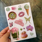 Pink Matcha Sticker Sheet
