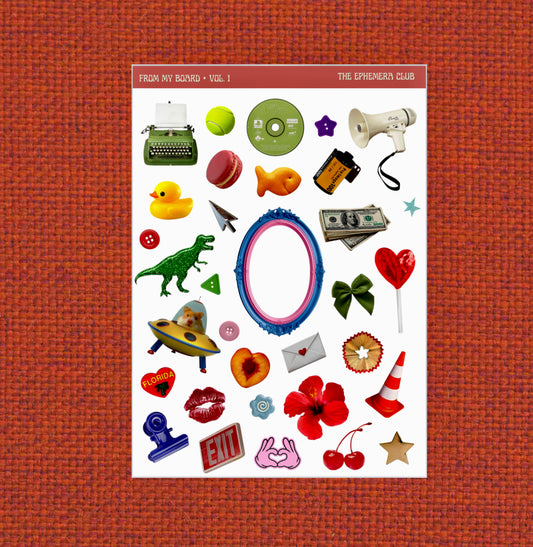 From My Board Vol 1 Sticker Sheet for Junk Journals Scrapbooking and Planners