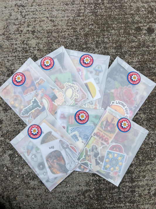Mystery Bag- 35 pcs Stickers, Paper Scraps & More – Junk Journal Grab Bag