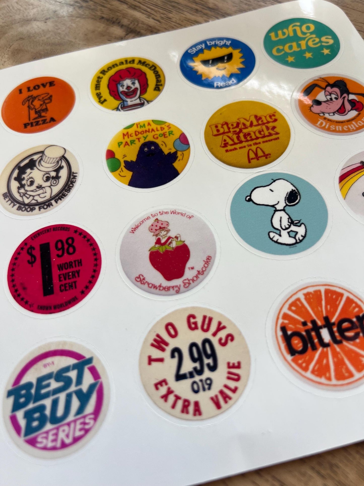 Retro Nostalgia Sticker Sheet – Vintage-Inspired Pop Culture