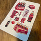 Coca-Cola Vintage Sticker Sheet – Retro Soda Bottle Logo Stickers for Journals & Scrapbooks