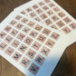 Scrabble Tile Alphabet Sticker Sheet – Vintage Wooden Letter Stickers