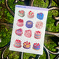 Vintage Cake Stickers – Cute Cherry Birthday Cake Stickers