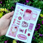 Sweetheart Cakecore Sticker Sheet – Pink Retro Candy Stickers