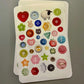 Many buttons Stickers - Mixed Media Buttons Sticker Sheet