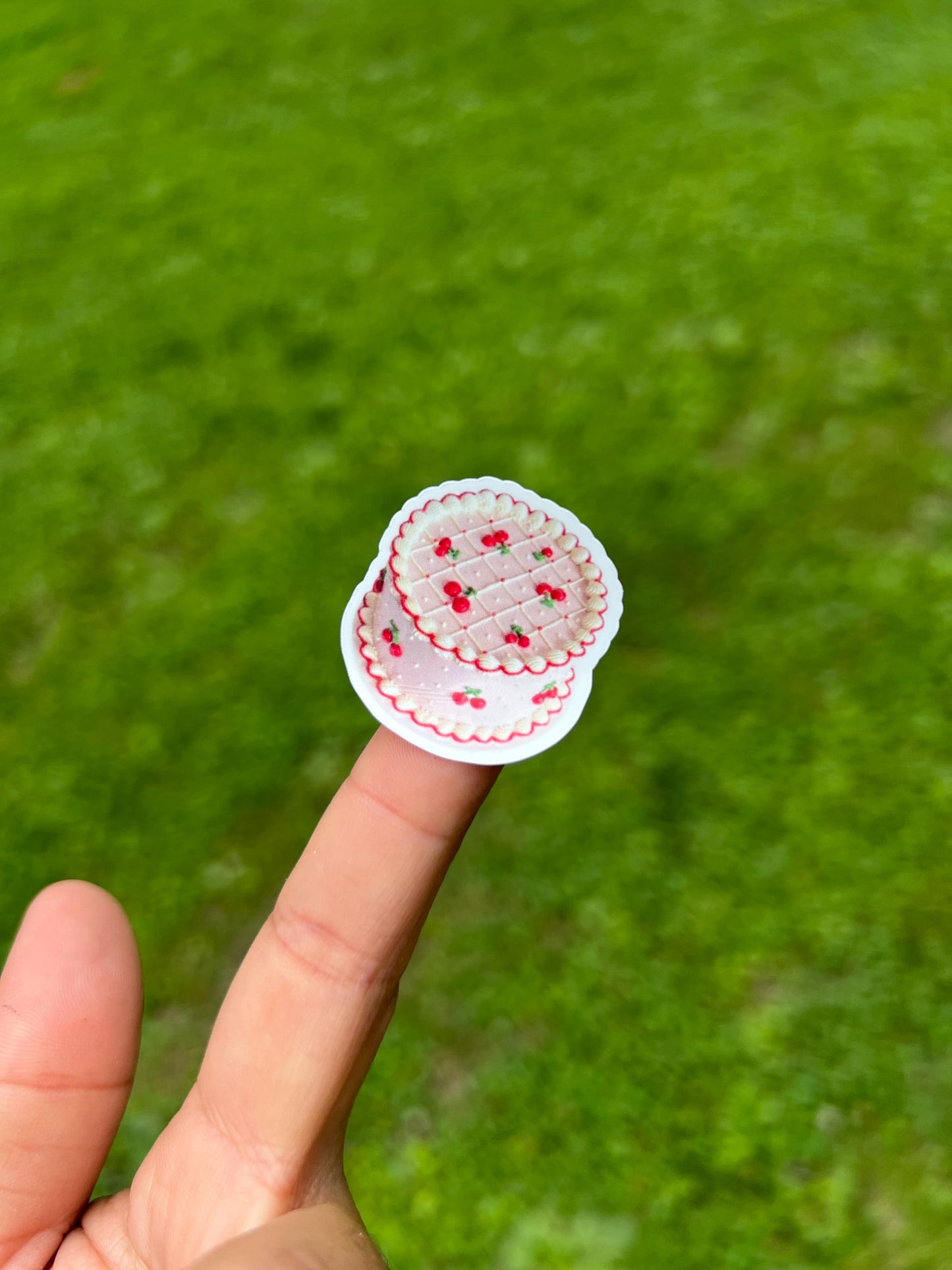 Vintage Cake Stickers – Cute Cherry Birthday Cake Stickers