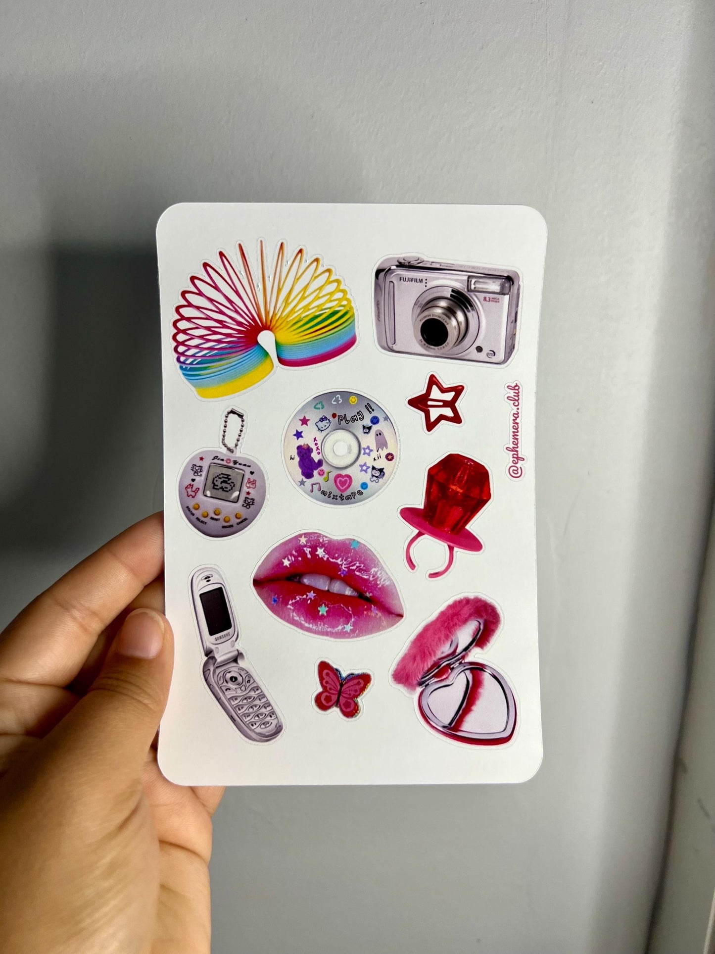 Y2K Sticker Sheet – 2000s Nostalgia Stickers