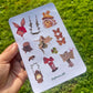 Fairycore Sticker Sheet – Fairy House, Bunny Hood, Forest Ephemera