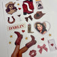 Cowgirl Sticker Sheet – Western Aesthetic Stickers, Retro Rodeo