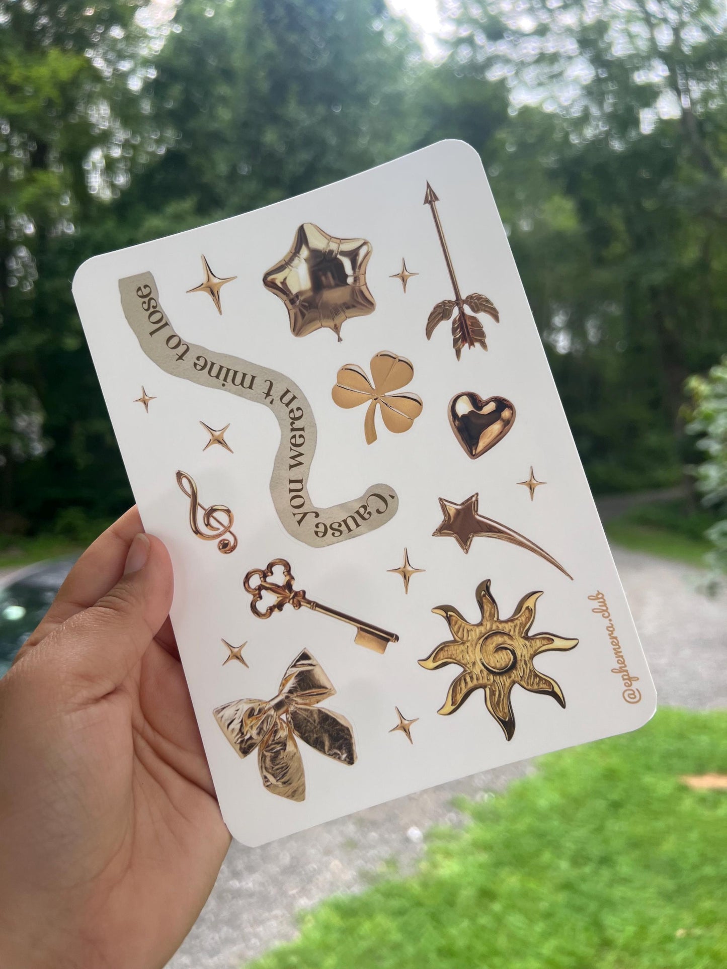 Gold Aesthetic Sticker Sheet – Celestial Magic