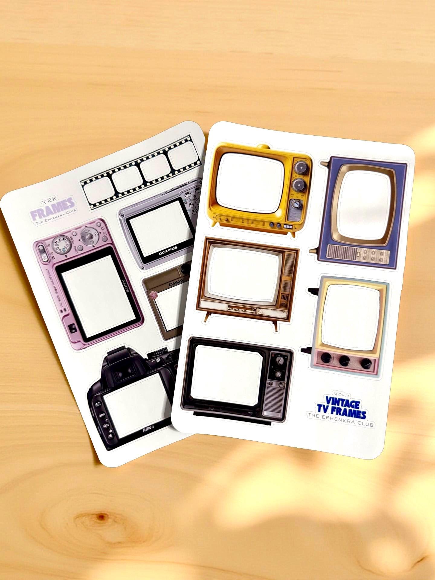 Y2K Camera & Vintage TV Frame Stickers