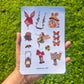 Fairycore Sticker Sheet – Fairy House, Bunny Hood, Forest Ephemera