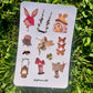 Fairycore Sticker Sheet – Fairy House, Bunny Hood, Forest Ephemera