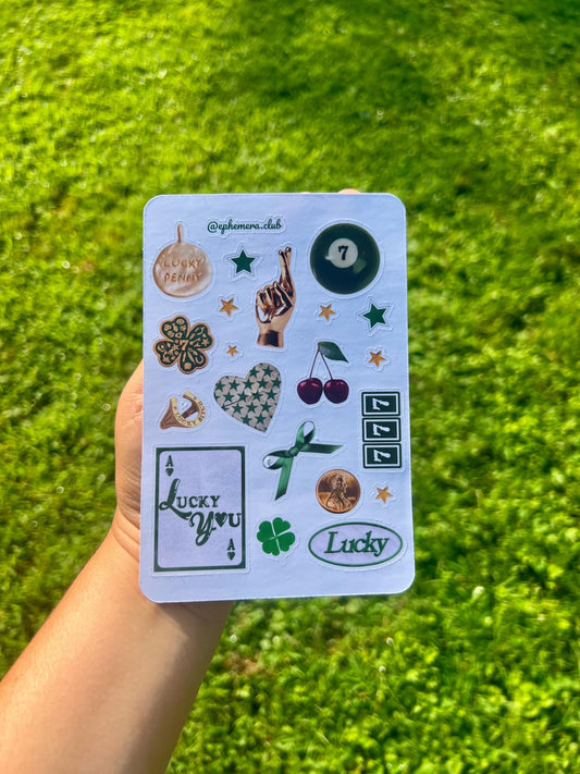 Lucky Sticker Sheet – Good Luck Charm Stickers