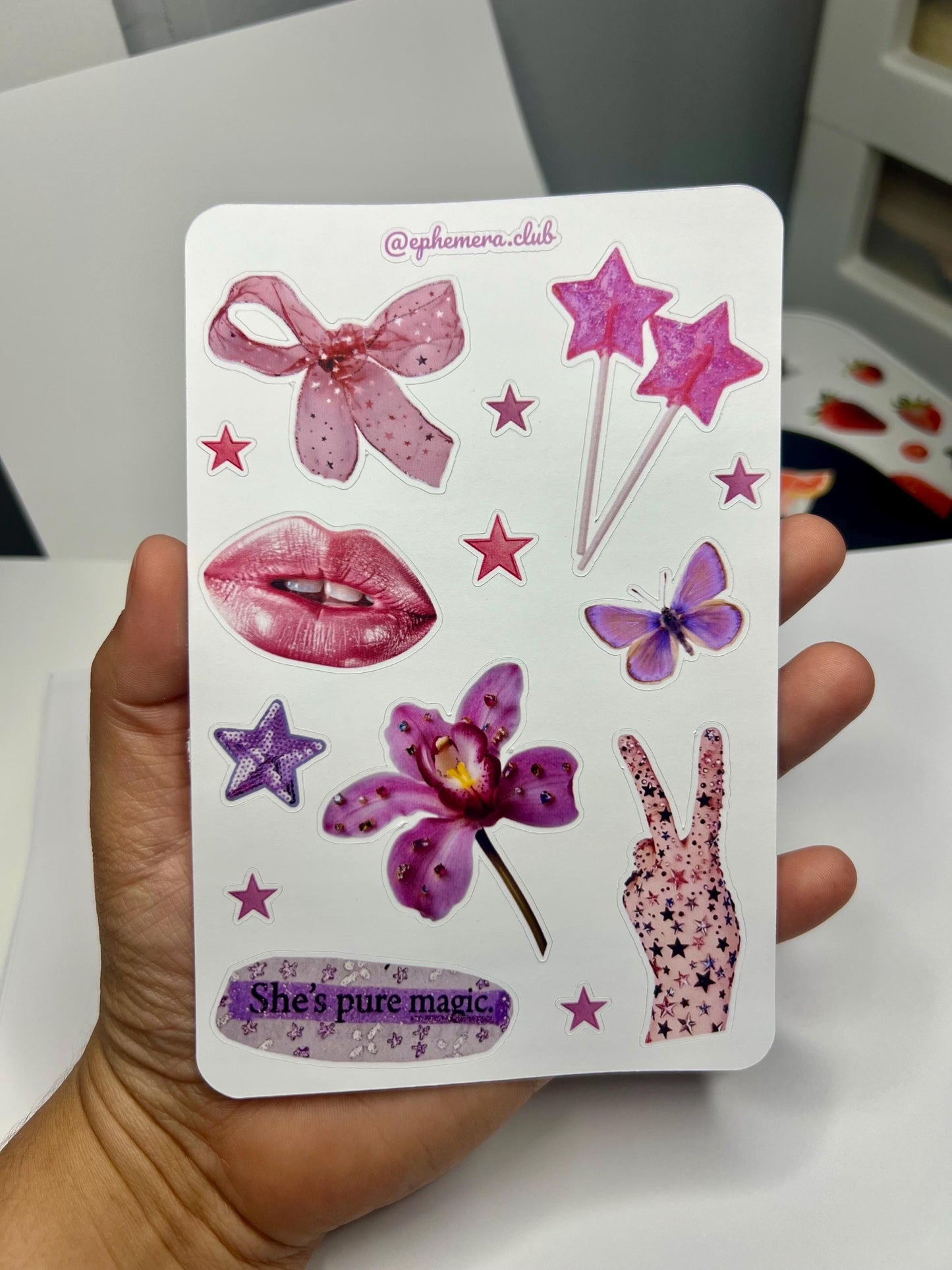 Purple Magic Sticker Sheet – “She’s Pure Magic” Aesthetic Stickers