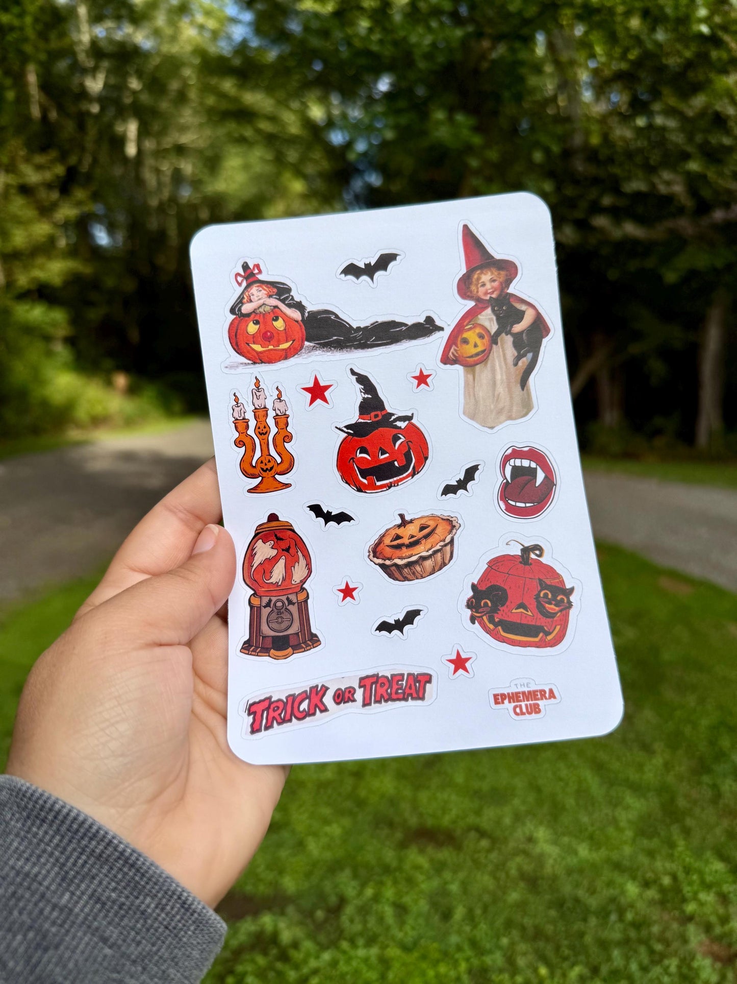 Vintage Halloween Sticker Sheet – Retro Trick or Treat