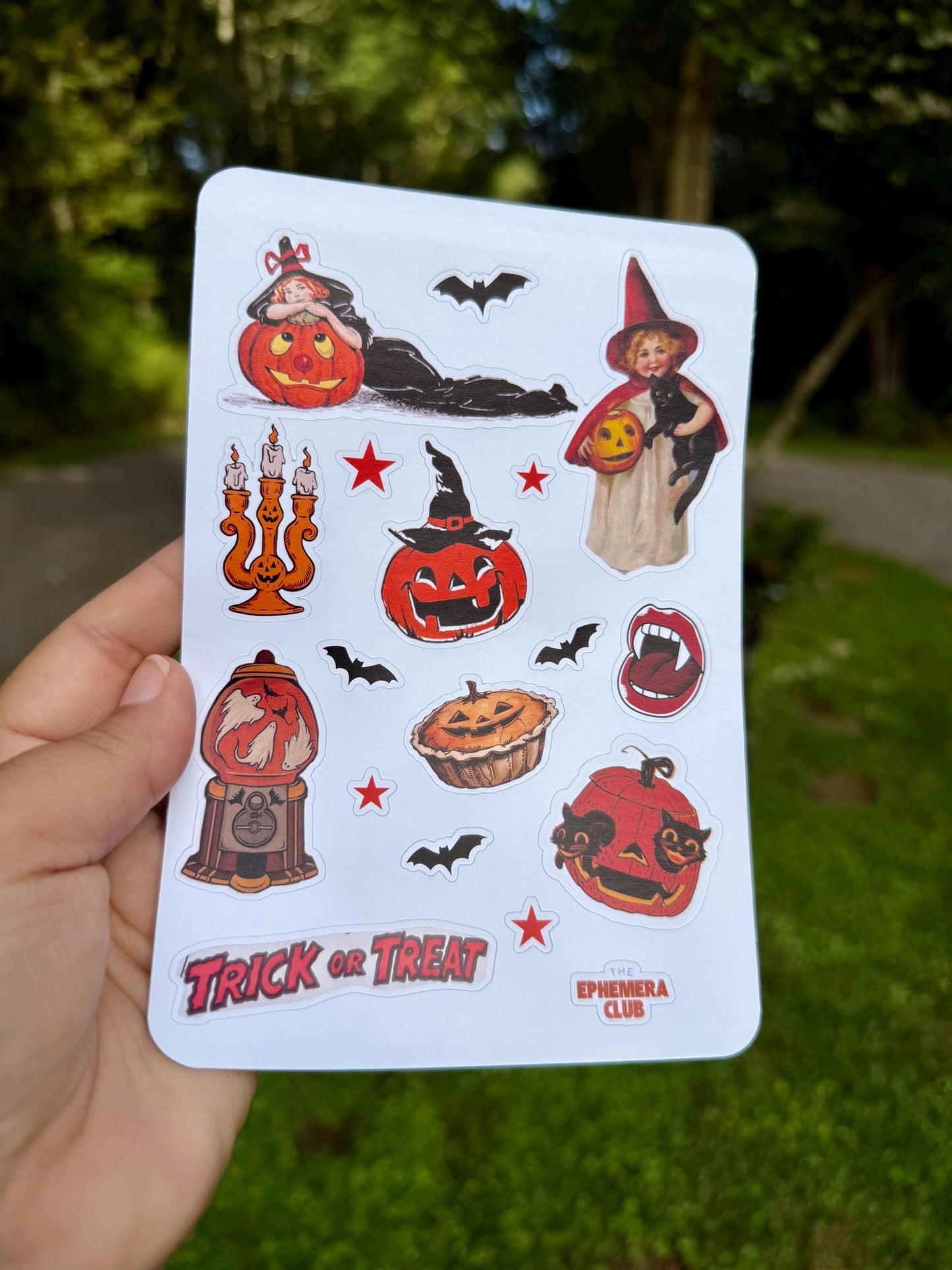 Vintage Halloween Sticker Sheet – Retro Trick or Treat