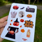 Halloween Sticker Sheet – Ghosts, Pumpkins & Candy Corn – Spooky Cute Stickers for Journals, Planners Crafts