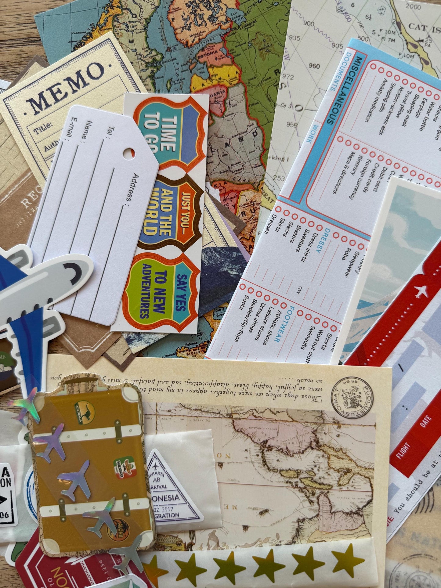 Mystery Bag- 35 pcs Stickers, Paper Scraps & More – Junk Journal Grab Bag