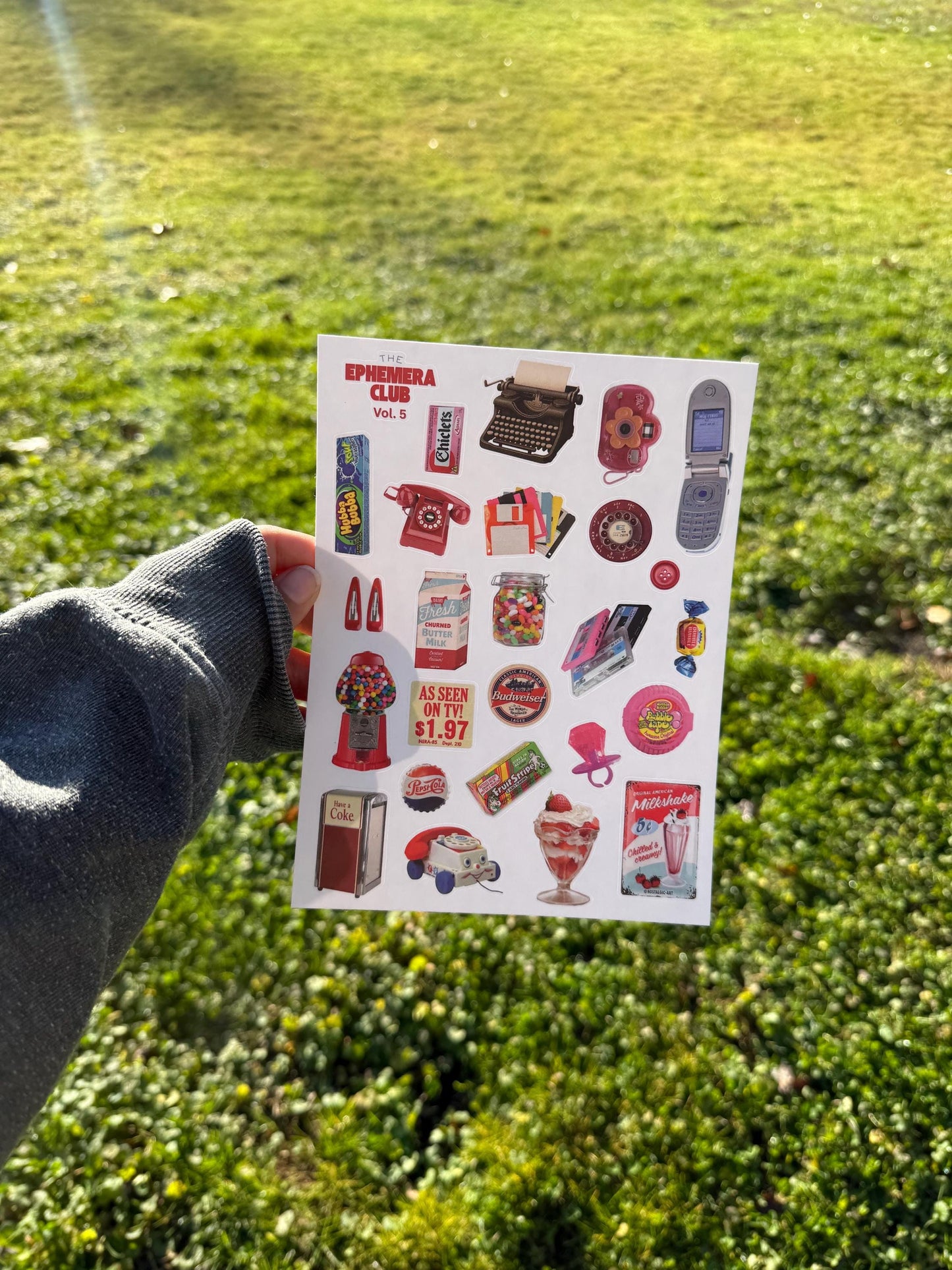 Retro Nostalgia Sticker Sheet • Vintage Throwback Stickers • 90s 2000s Ephemera • Scrapbooking & Journaling Stickers • Vol. 5