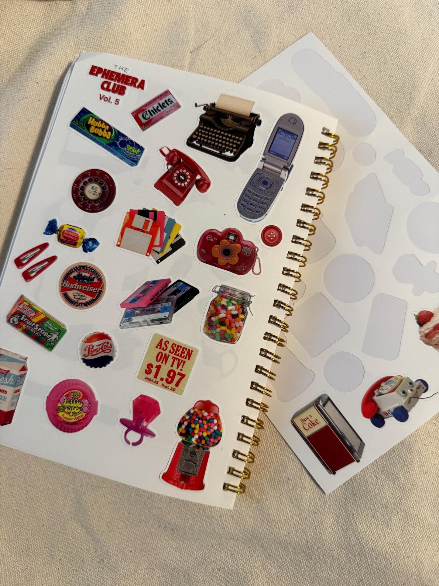 Retro Nostalgia Sticker Sheet • Vintage Throwback Stickers • 90s 2000s Ephemera • Scrapbooking & Journaling Stickers • Vol. 5