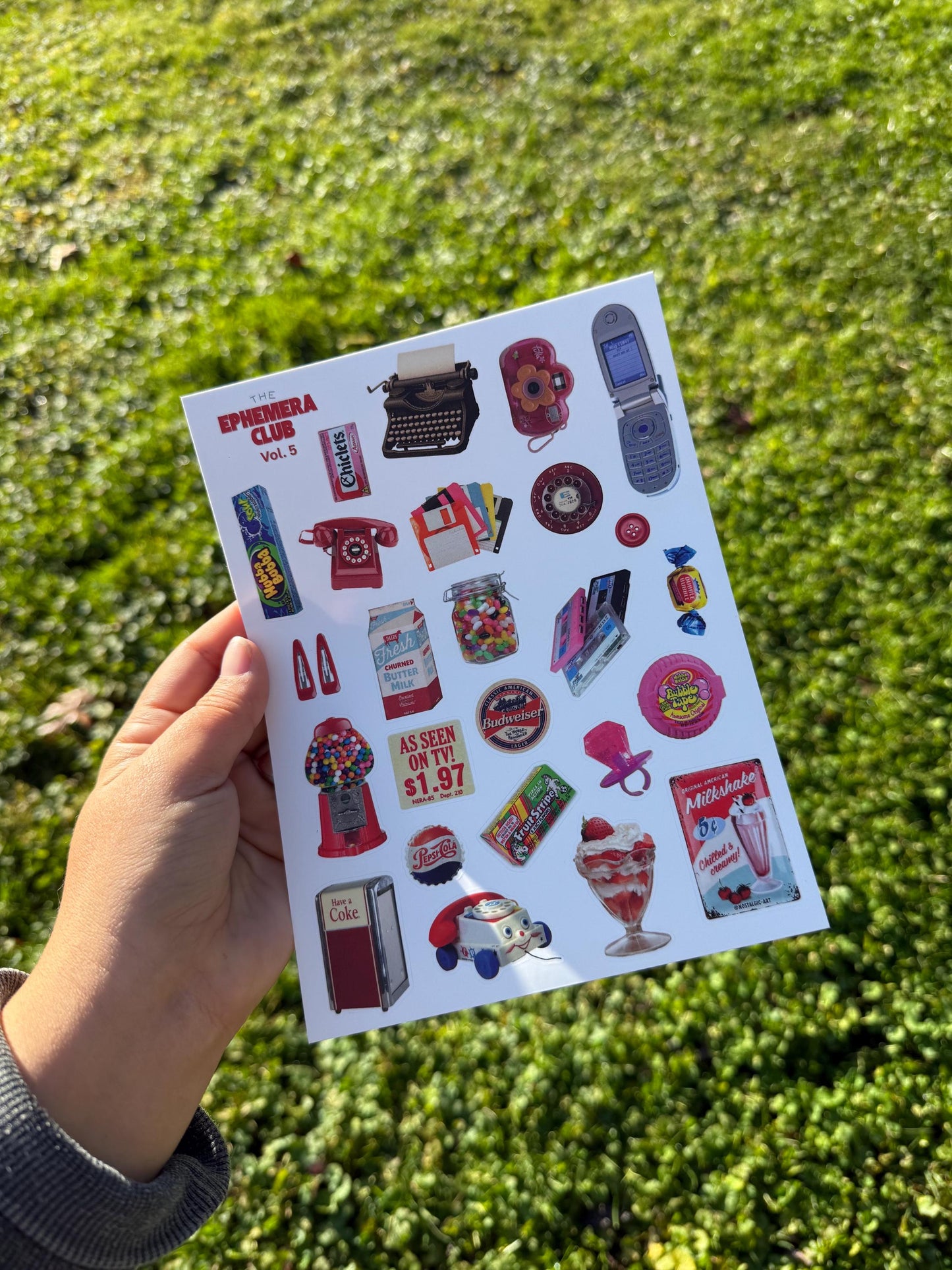 Retro Nostalgia Sticker Sheet • Vintage Throwback Stickers • 90s 2000s Ephemera • Scrapbooking & Journaling Stickers • Vol. 5