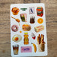 Breakfast Food Sticker Sheet