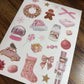 Pink Christmas Sticker Sheet