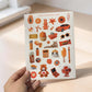 PNG scrapbooking Sticker Sheet | Orange, red & pink!