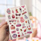 PNG scrapbooking Sticker Sheet | Orange, red & pink!