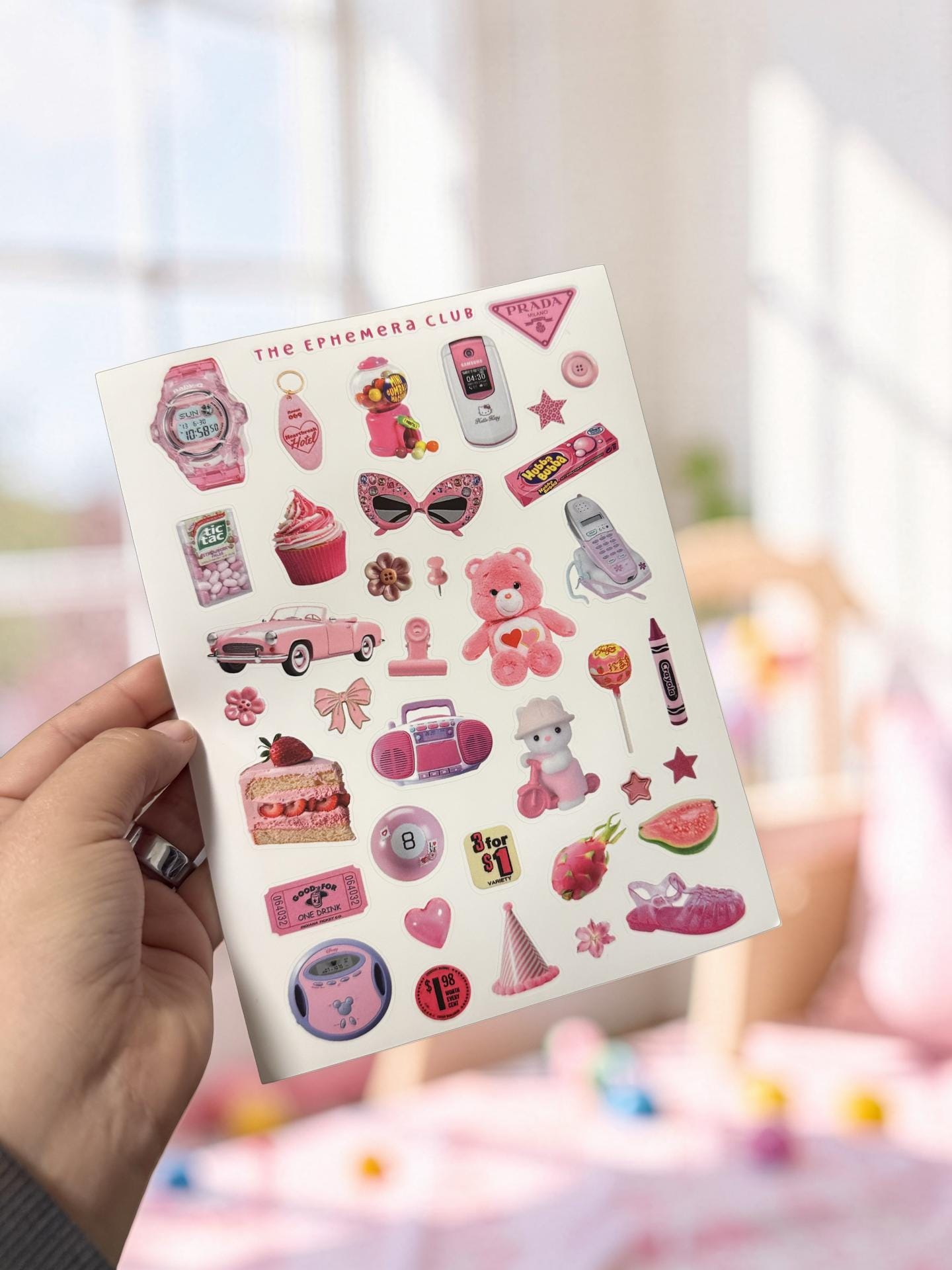 PNG scrapbooking Sticker Sheet | Orange, red & pink!