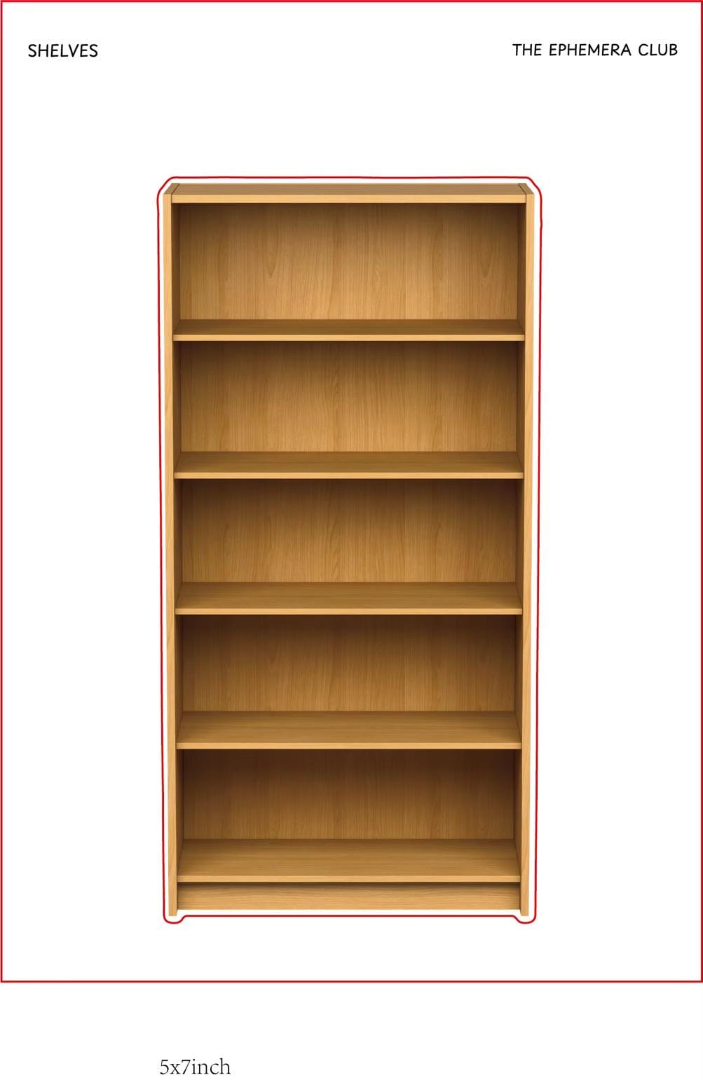 Wooden Shelf Stickers | 5x7