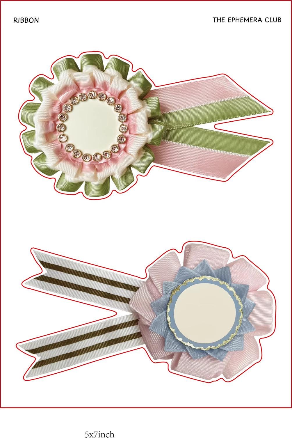 Ribbon Label Sticker Sheet