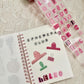 Pink Alphabet PET Tape Roll | Ransom Letter Stickers | Scrapbooking PET Tape | Journal Letter Stickers | Planner & Collage Supplies